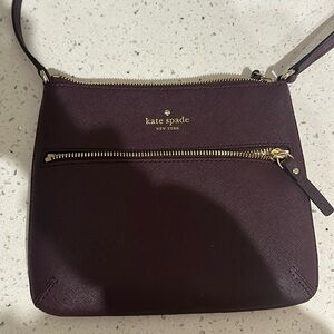 Kate Spade dark purple cross body purse